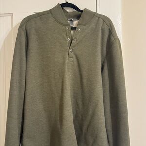 Eddie Bauer Forest Green Waffle Knit Jacket